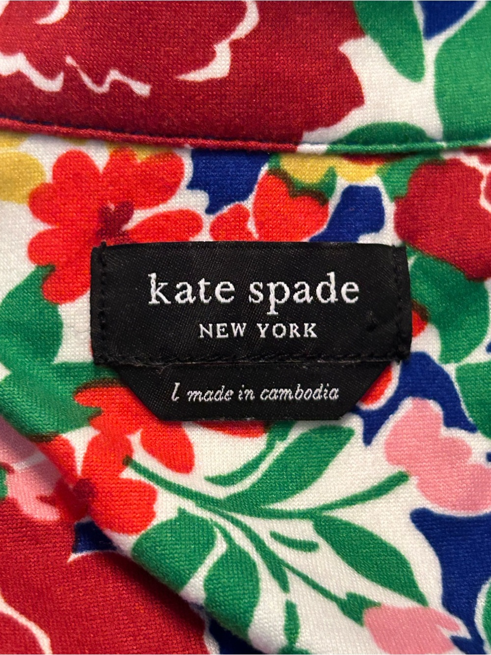 Kate Spade Blooming Florals Short Sleeve Pajamas Shorts Set Two Piece Size Large - Picture 9 of 11